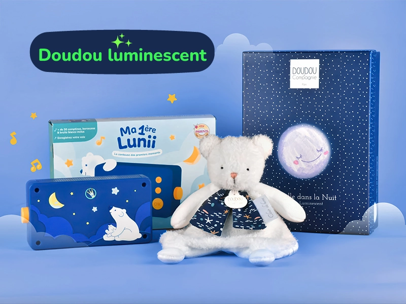 cadeau de naissance original et utile lunii et doudou et compagnie